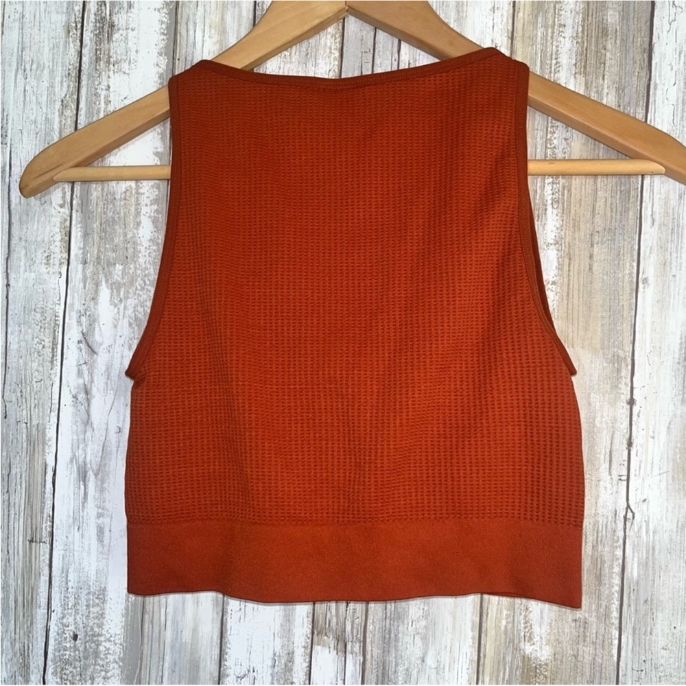 Calia High Neck Women’s Sports Crop Top in Orange/Brown Size Small - Picture 5 of 5